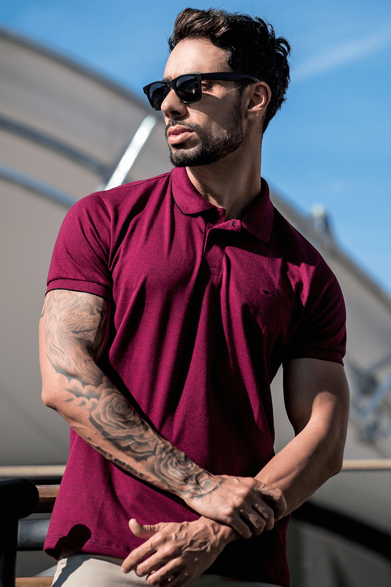 Camisa Polo Masculina Justin Black