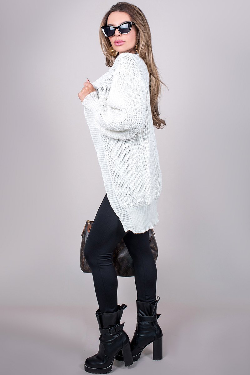 Cardigan Feminino Tricot Manga Bufante | Hiatto