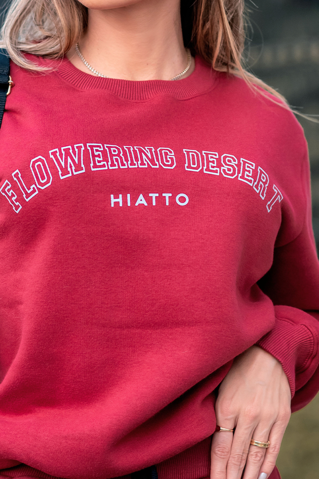 11f0093 011 blusa de moletom feminino tradicional flowering bordo hiatto