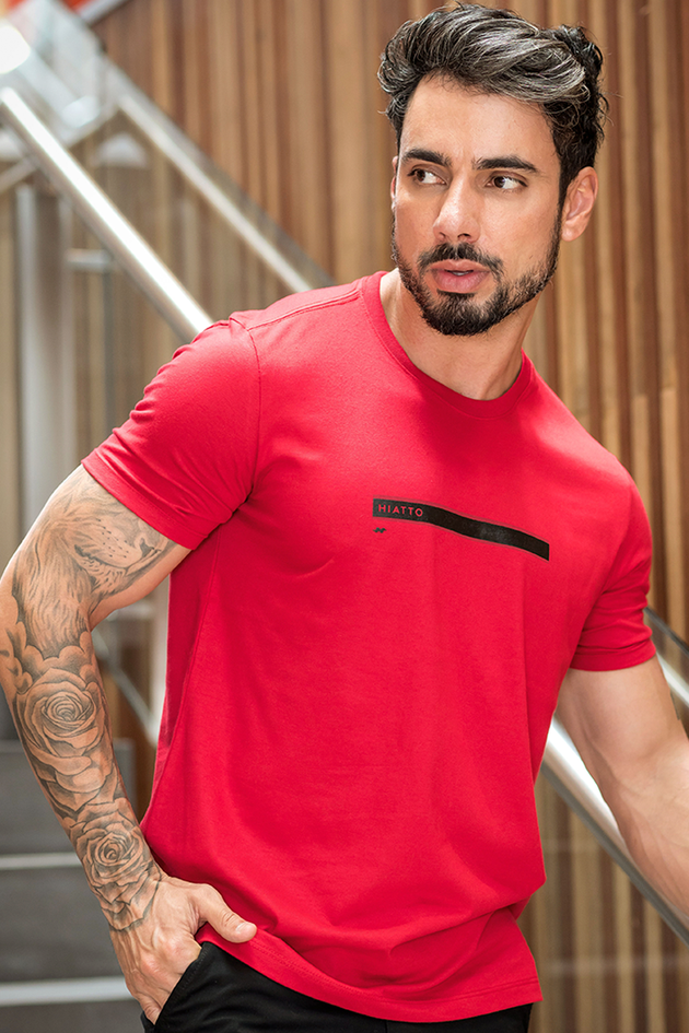 02m0519 004 camiseta masculina hiatto faixa em gel vermelho hiatto 1