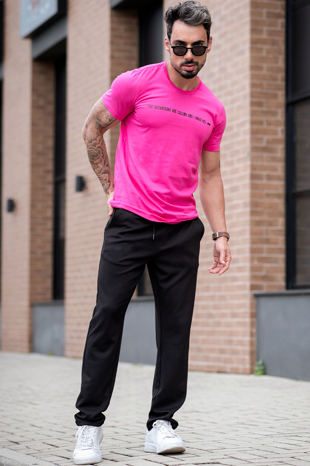 Camiseta Masculina Estampa Gel Calling Pink Hiatto