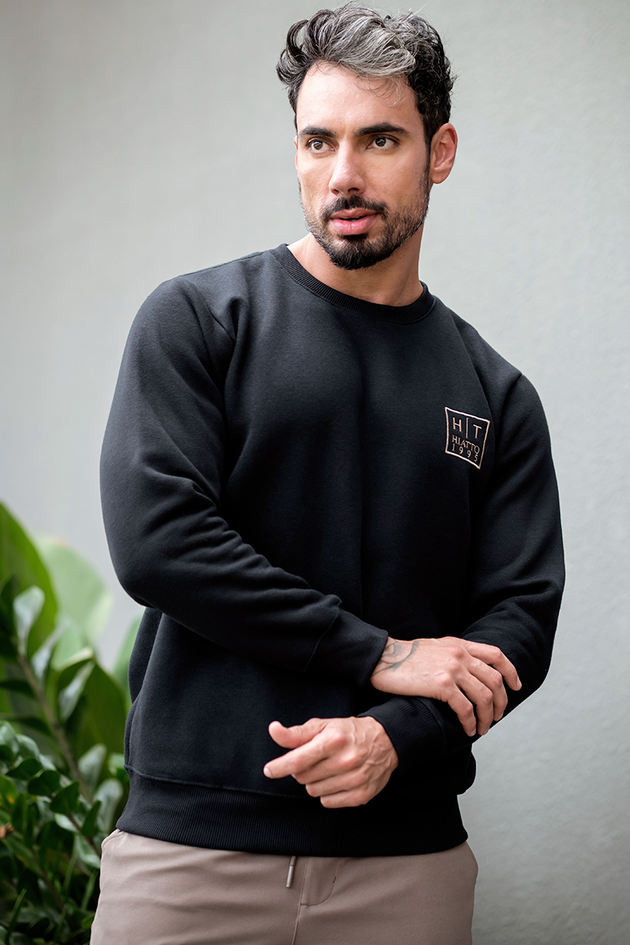 11m0054 002 blusa de moletom maculino peluciado bordado ht1995 preto hiatto 2
