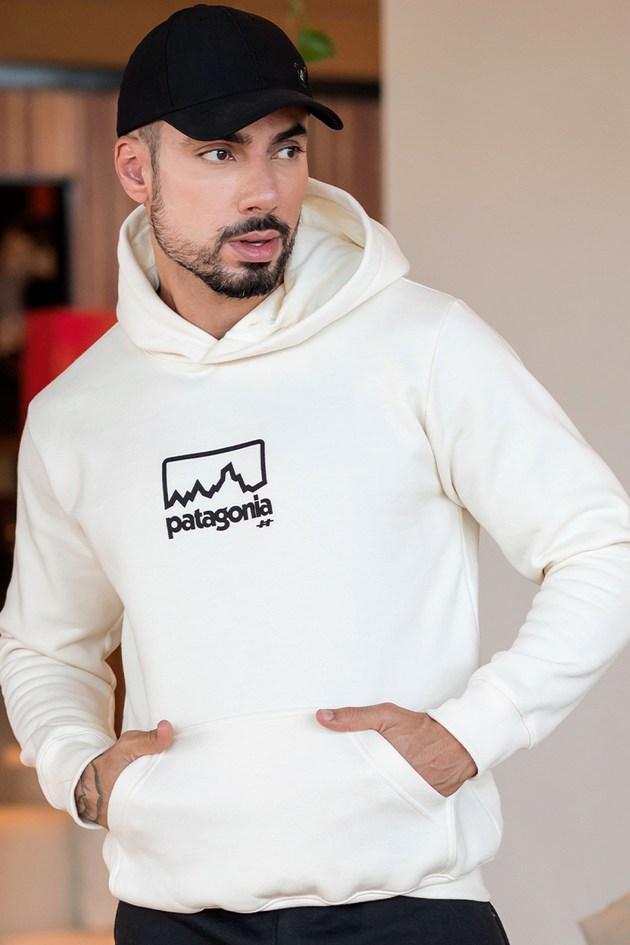 11m0051 039 blusa de moletom masculino com capuz e bolso canguru patagonia off white hiatto 1