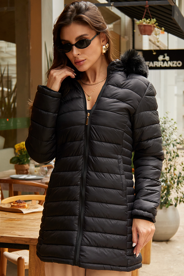 Casaco Feminimo Puffer Alongado Hiatto
