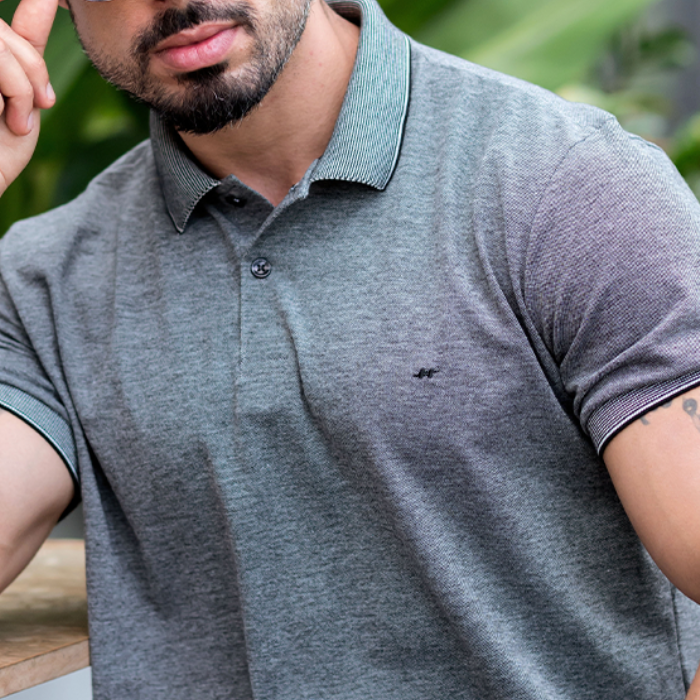 Polo Masculina Rocket Preto Hiatto
