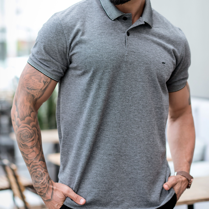 Polo Masculina Rocket Preto Hiatto