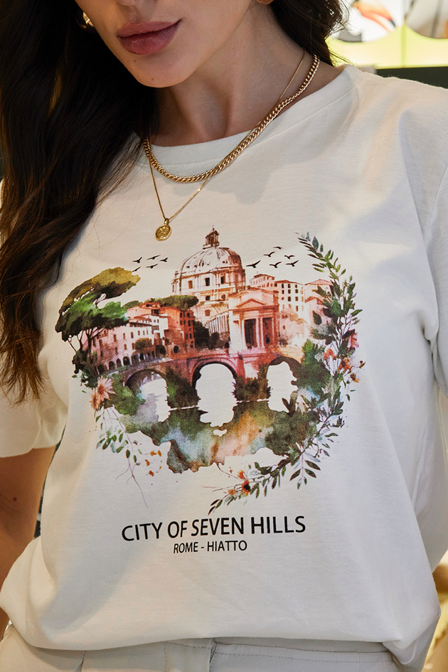 Camiseta Feminina Seven Hills Off White Hiatto