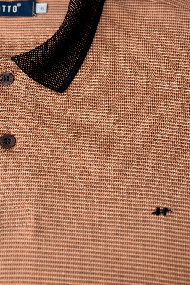 01m0021024 camisa polo masculina spot gola ocre hiatto 2