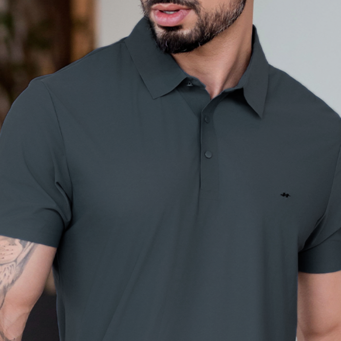 ultimus Offset Button Polo Shirt グレー 半袖 ultimus Offset Button Polo Shirt グレー 半袖 ultimus Offset Button