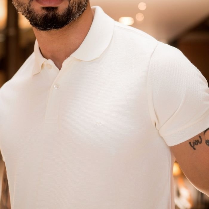 camisa polo masculina texturizada hiatto