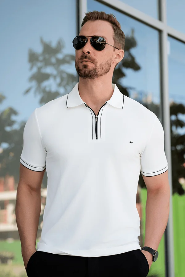 Polo Sport Tech Premium Zíper Off White Hiatto